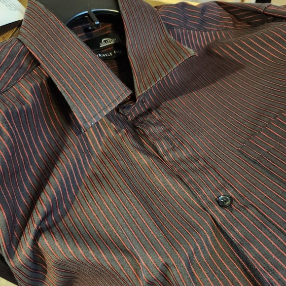 HILLTOP WRINKLE FREE MEN'S LONG SLEEVE SHIRT  XL #1464 - Picture 6 of 15